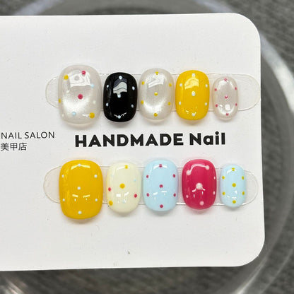 Korean Dopamine style press on Nail