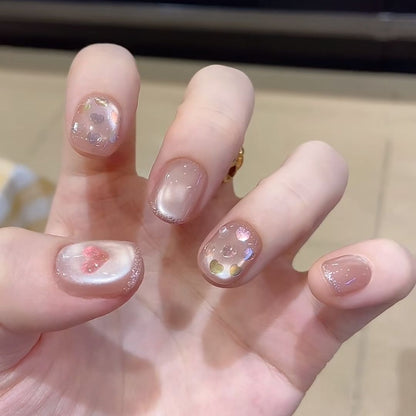 Dancing mountain cherry blossom press on nail