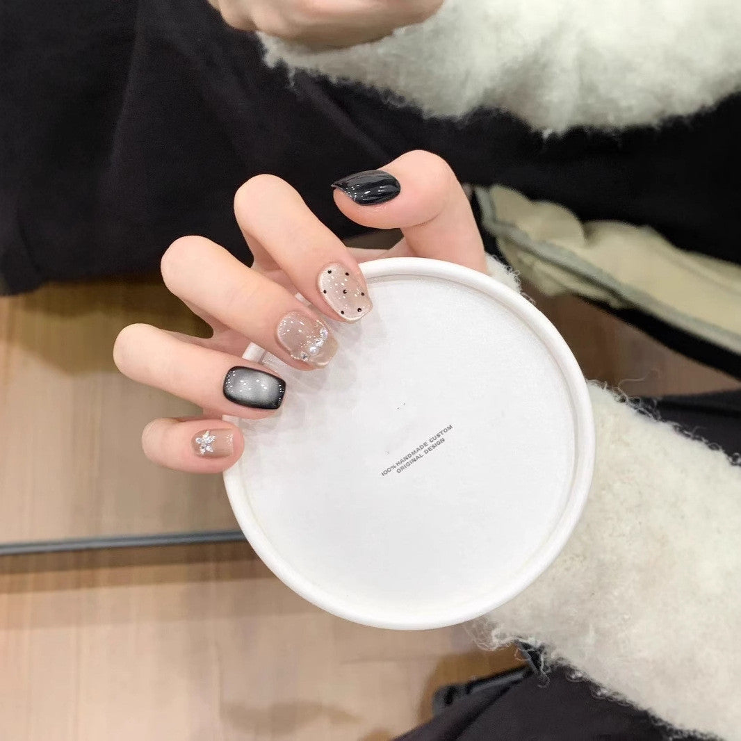black pearl cats eye nail