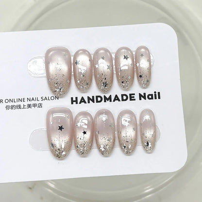 Starry Glow press on nail