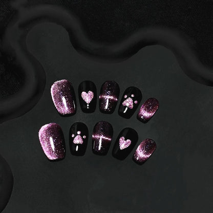 black heart nail
