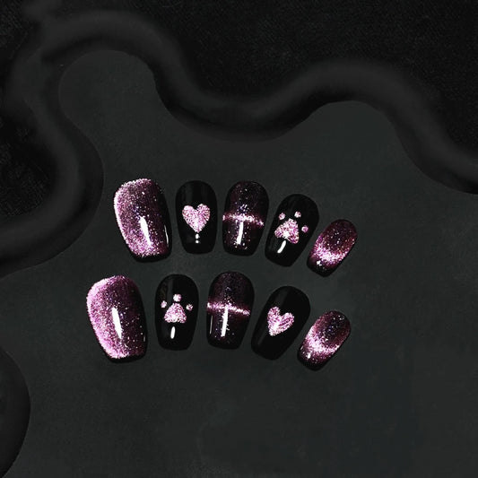 black heart nail