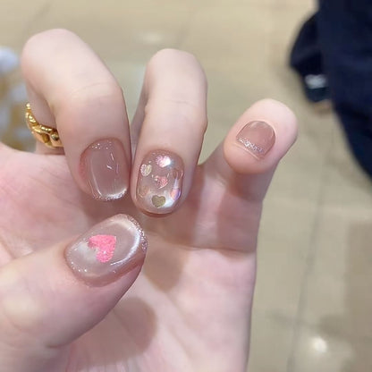 Dancing mountain cherry blossom press on nail