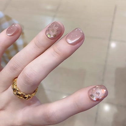 Dancing mountain cherry blossom press on nail